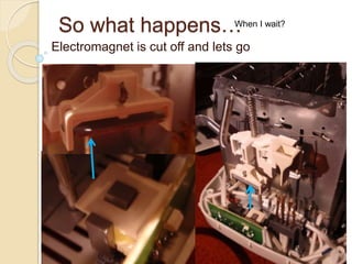 So what happens…
Electromagnet is cut off and lets go
When I wait?
 