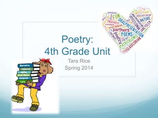 Poetry:
4th Grade Unit
Tara Rice
Spring 2014

 