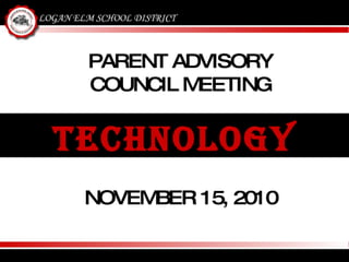 Technology presentation to the pac on november 15, 2010