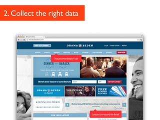 2. Collect the right data




                ?source=primary-nav




                                      ?source=record-in-brief
 