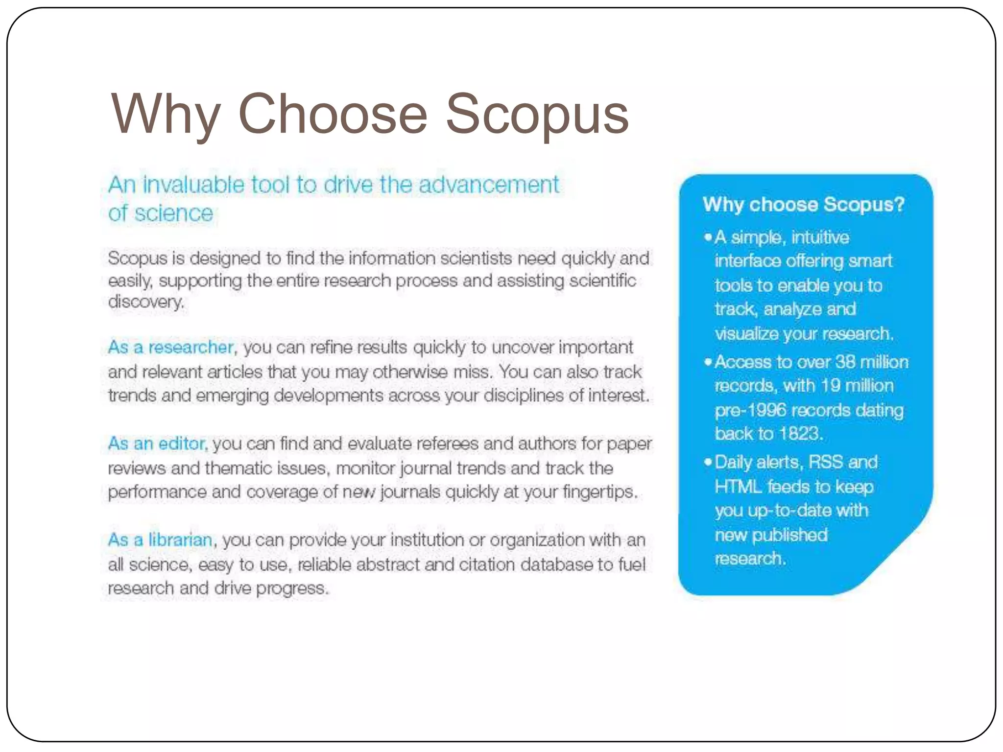 Why Choose Scopus