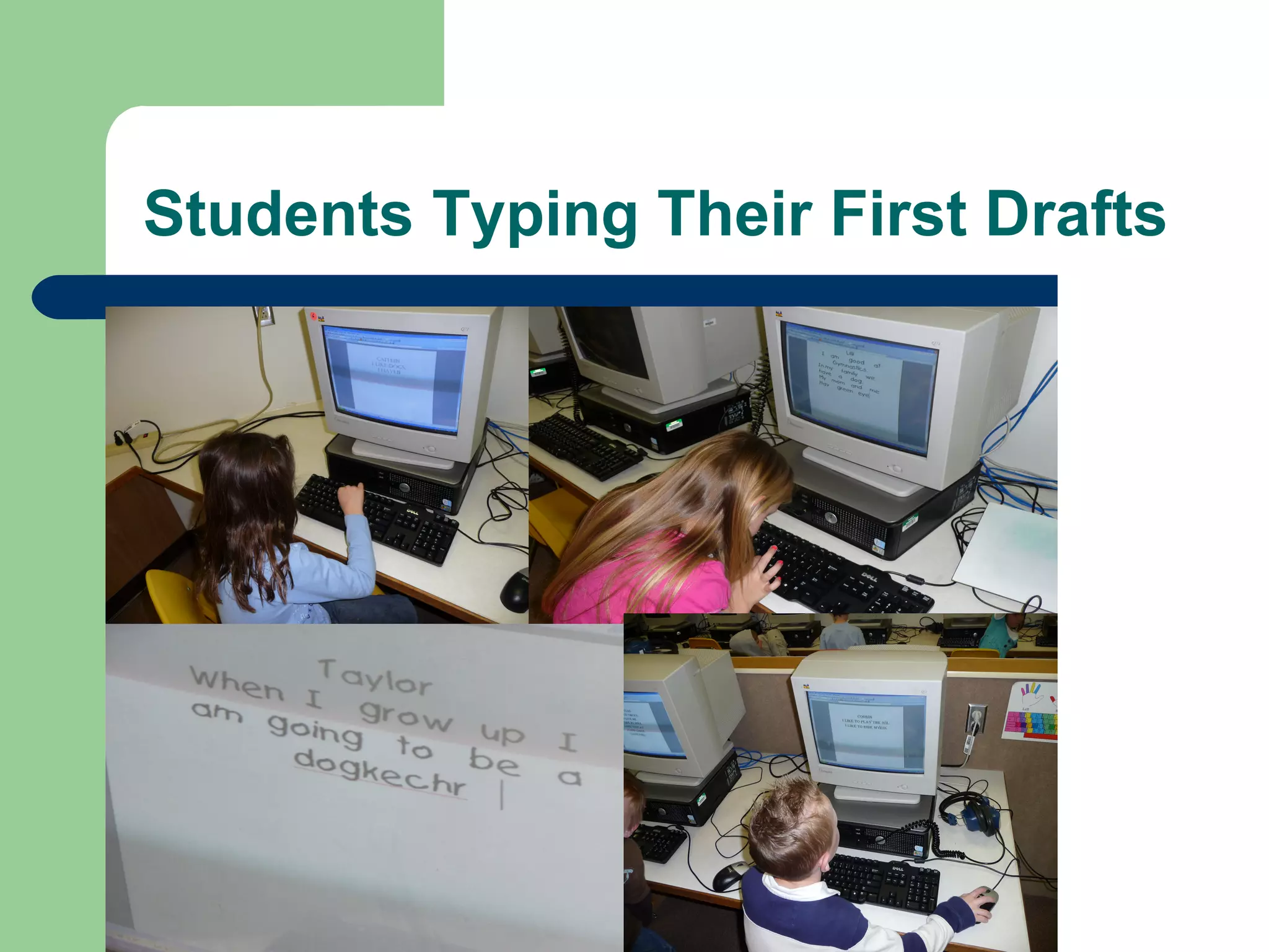 Students Typing Their First Drafts 