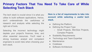 What Is A Technology Stack? | PPTX