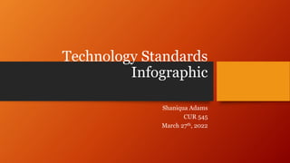 Technology Standards
Infographic
Shaniqua Adams
CUR 545
March 27th, 2022
 