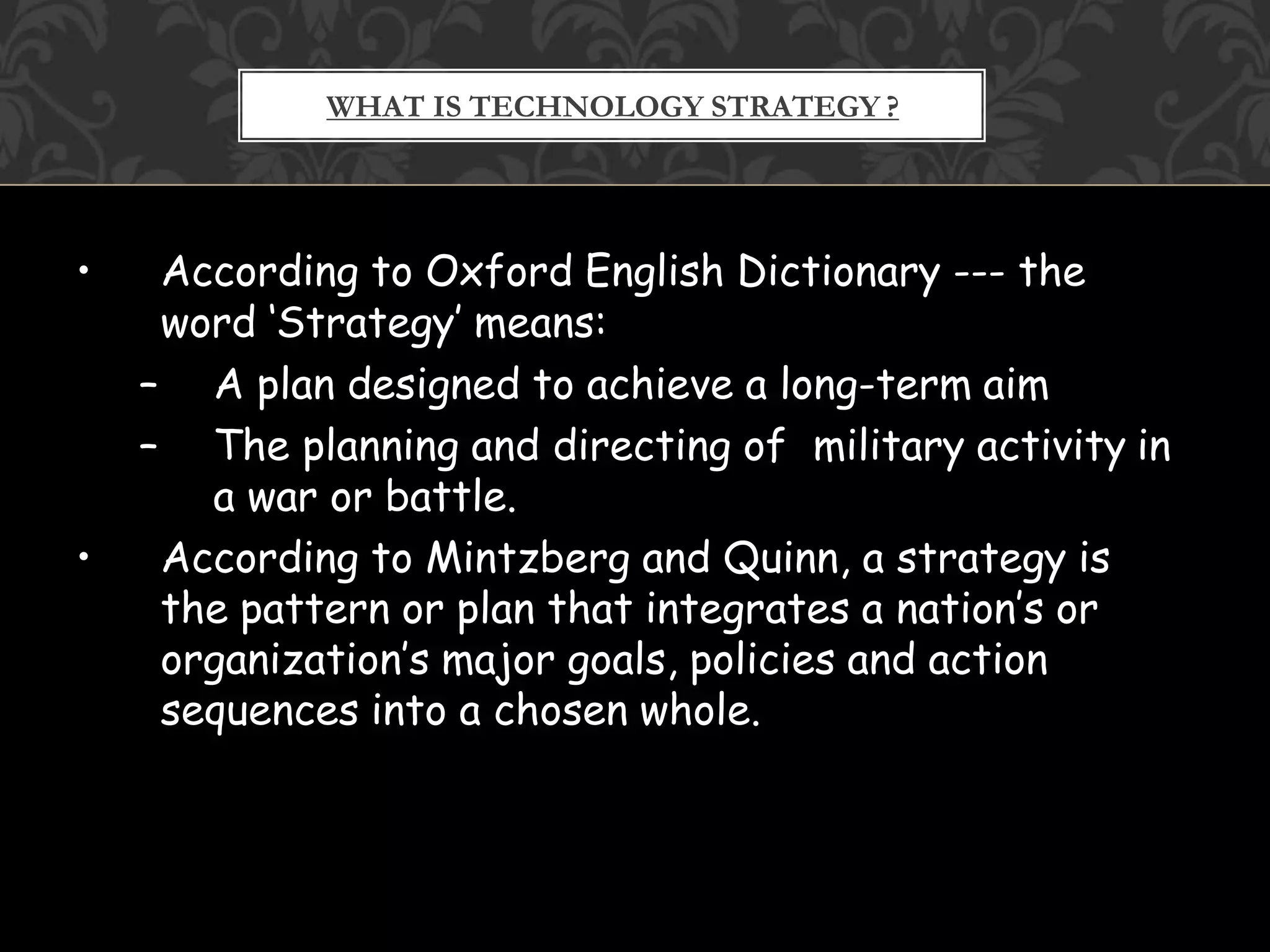 Technology strategy | PPTX