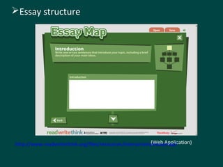 (Web Application) 
Essay structure 
http://www.readwritethink.org/files/resources/interactives/essaymap/ 
 