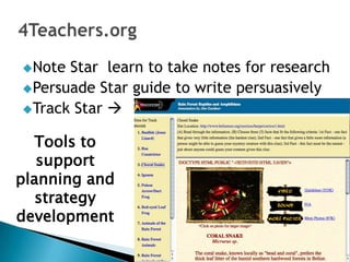 ReadWriteThinkIDEAS Writing and Publishing ProseSearch by topic, grade, or skill.Guided workMedia for communication