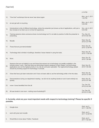 Technology survey 01 2011