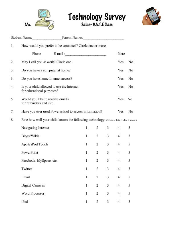 survey for parents
