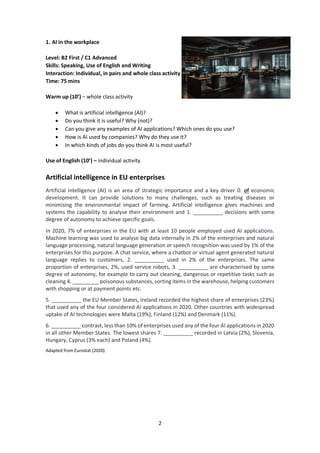 Teacher activities: Technology | PDF