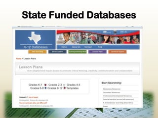 State Funded Databases