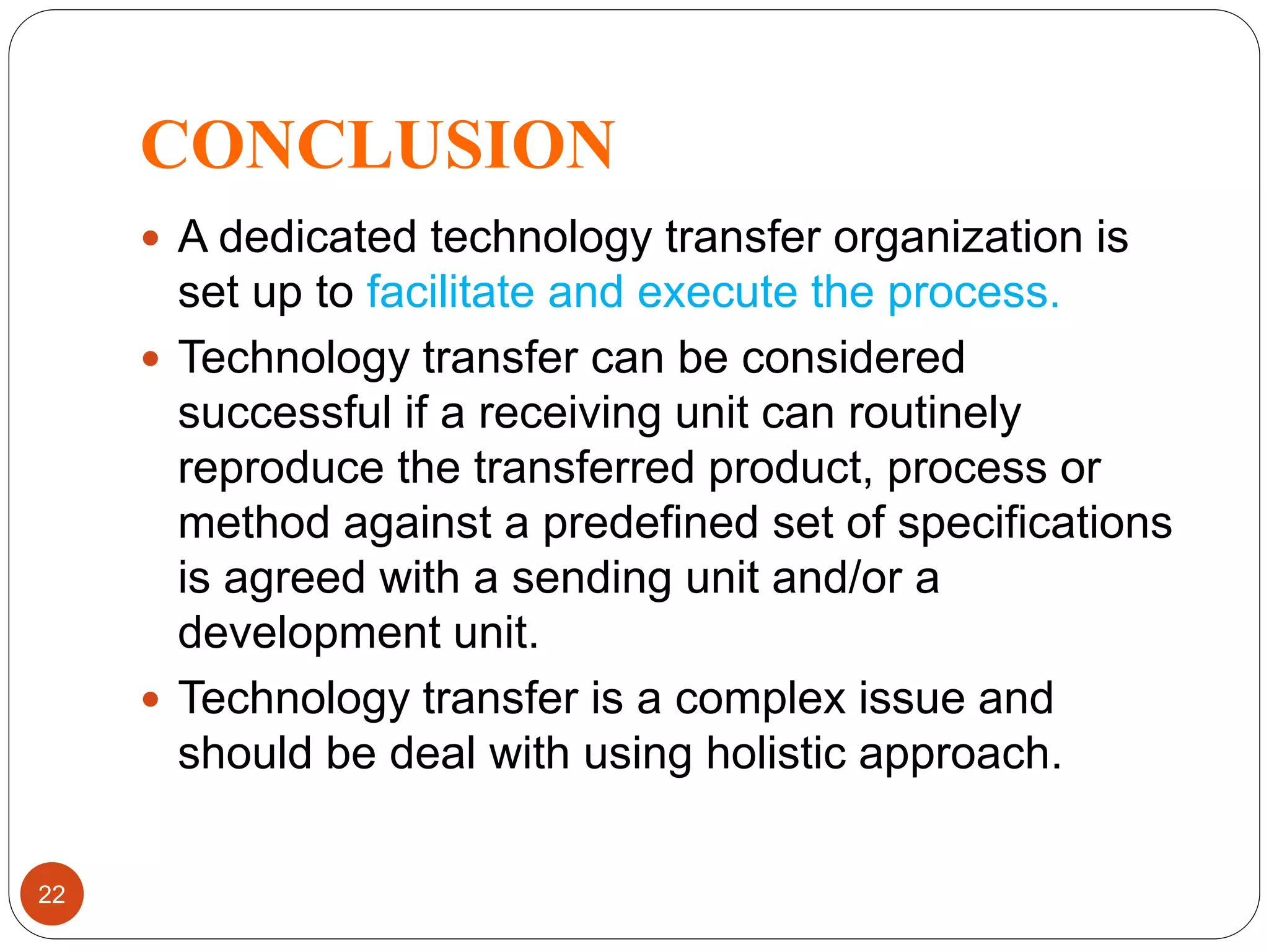 Technology Tranfer models | PPTX