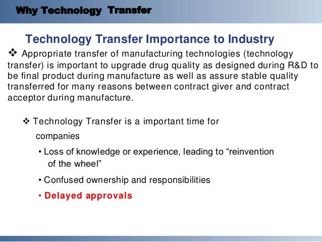 Importance of technology transfer