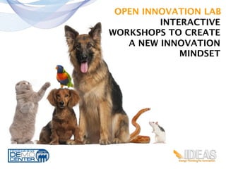 OPEN INNOVATION LAB
         INTERACTIVE
WORKSHOPS TO CREATE
   A NEW INNOVATION
             MINDSET
                    	
  
 