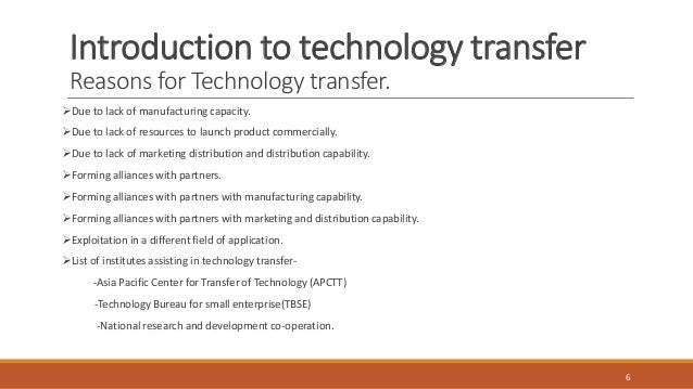 Technology Transfer From R D To Production Technology Transfer From R D To Production