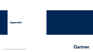46 © 2021 Gartner, Inc. and/or its affiliates. All rights reserved. 753043
Appendix
 