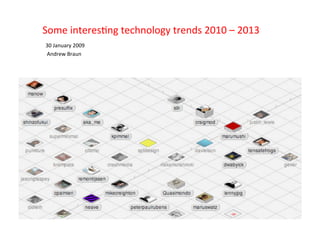 Some	
  interes+ng	
  technology	
  trends	
  2010	
  –	
  2013	
  
30	
  January	
  2009	
  
	
  Andrew	
  Braun	
  
 