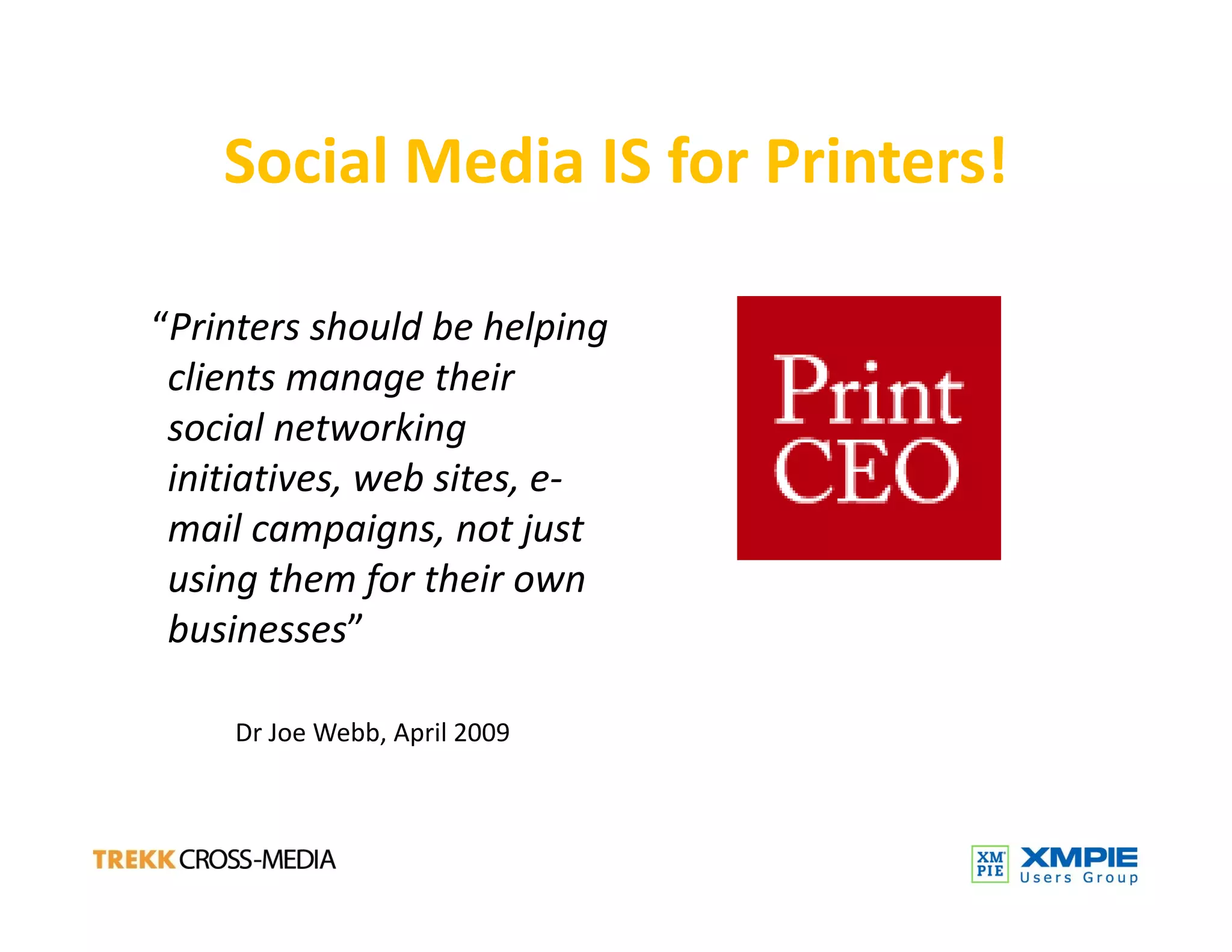 Technology Trends And  Print Service Providers