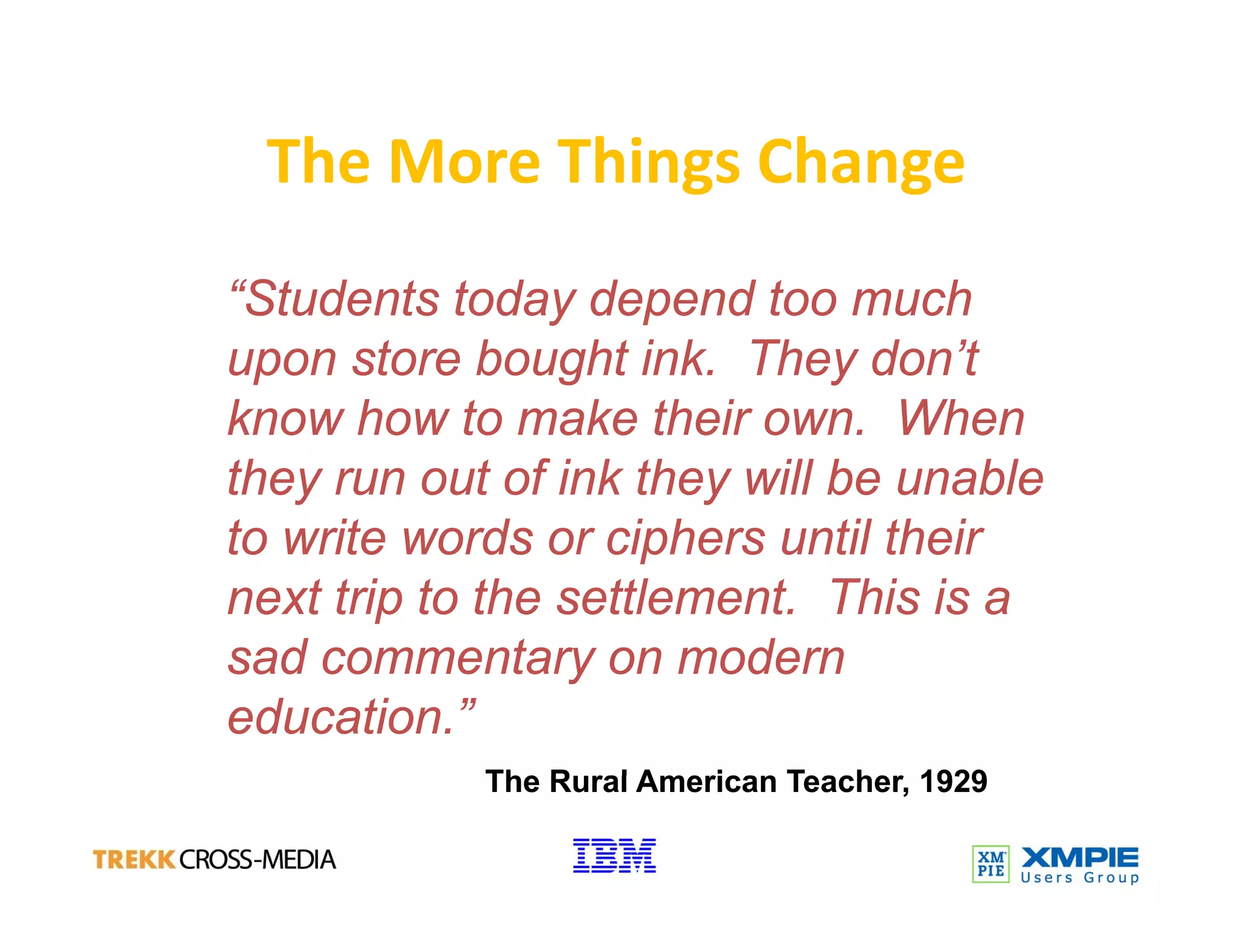 Technology Trends And  Print Service Providers