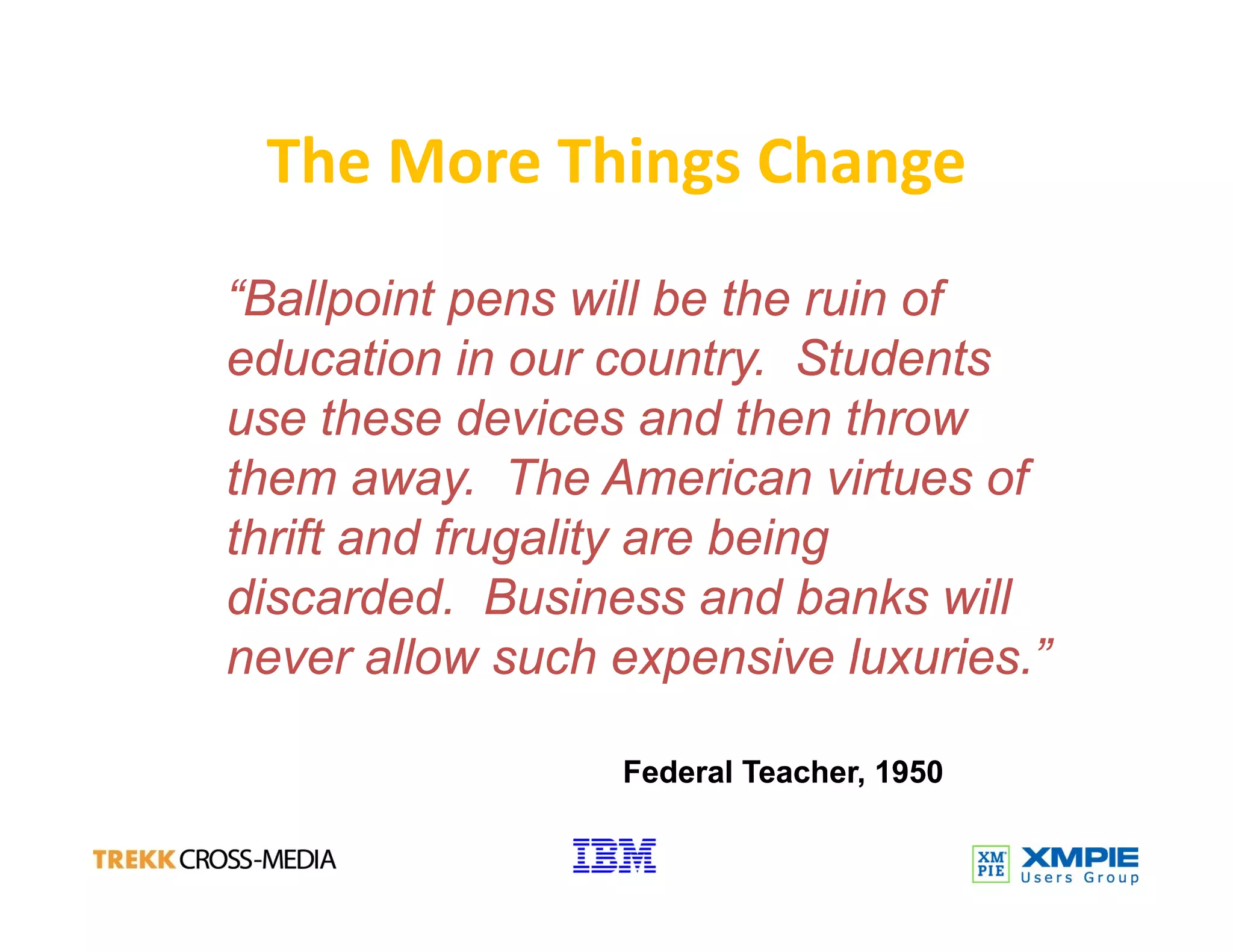 Technology Trends And  Print Service Providers