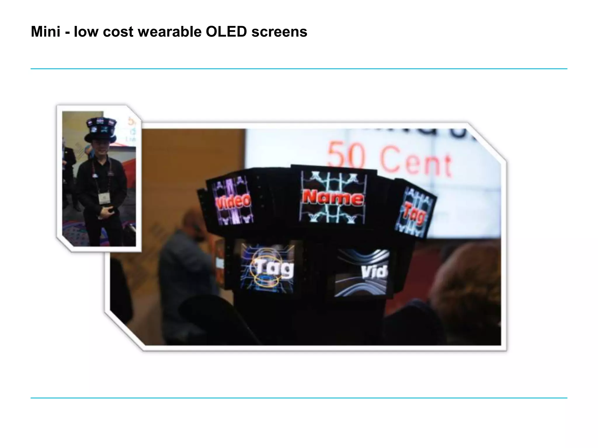 Mini - low cost wearable OLED screens