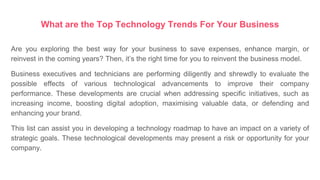 What are the Top Technology Trends For Your Business?