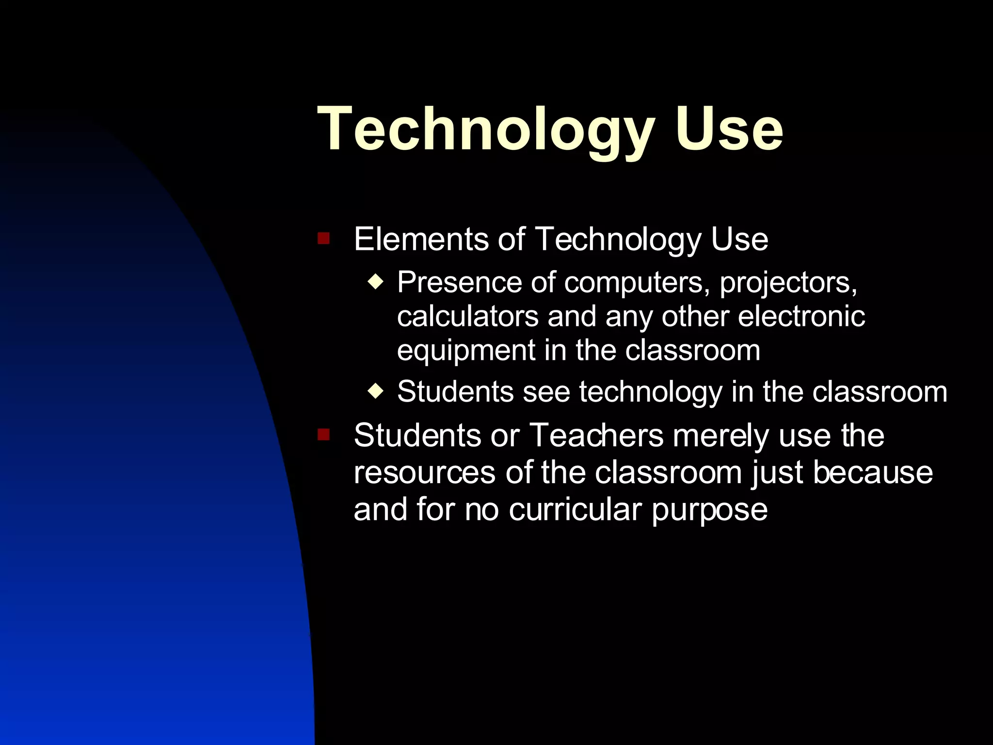 Technology+Use+Vs.+Technology+Integration+ W401 | PPT