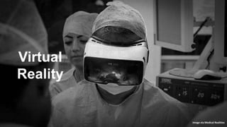 Wearables &
Sensors
3D PrintingVirtual
Reality
Image via Medical Realities
 