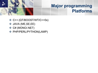 Comparison of Programming Platforms | PPT