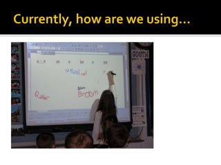 Currently, how are we using…