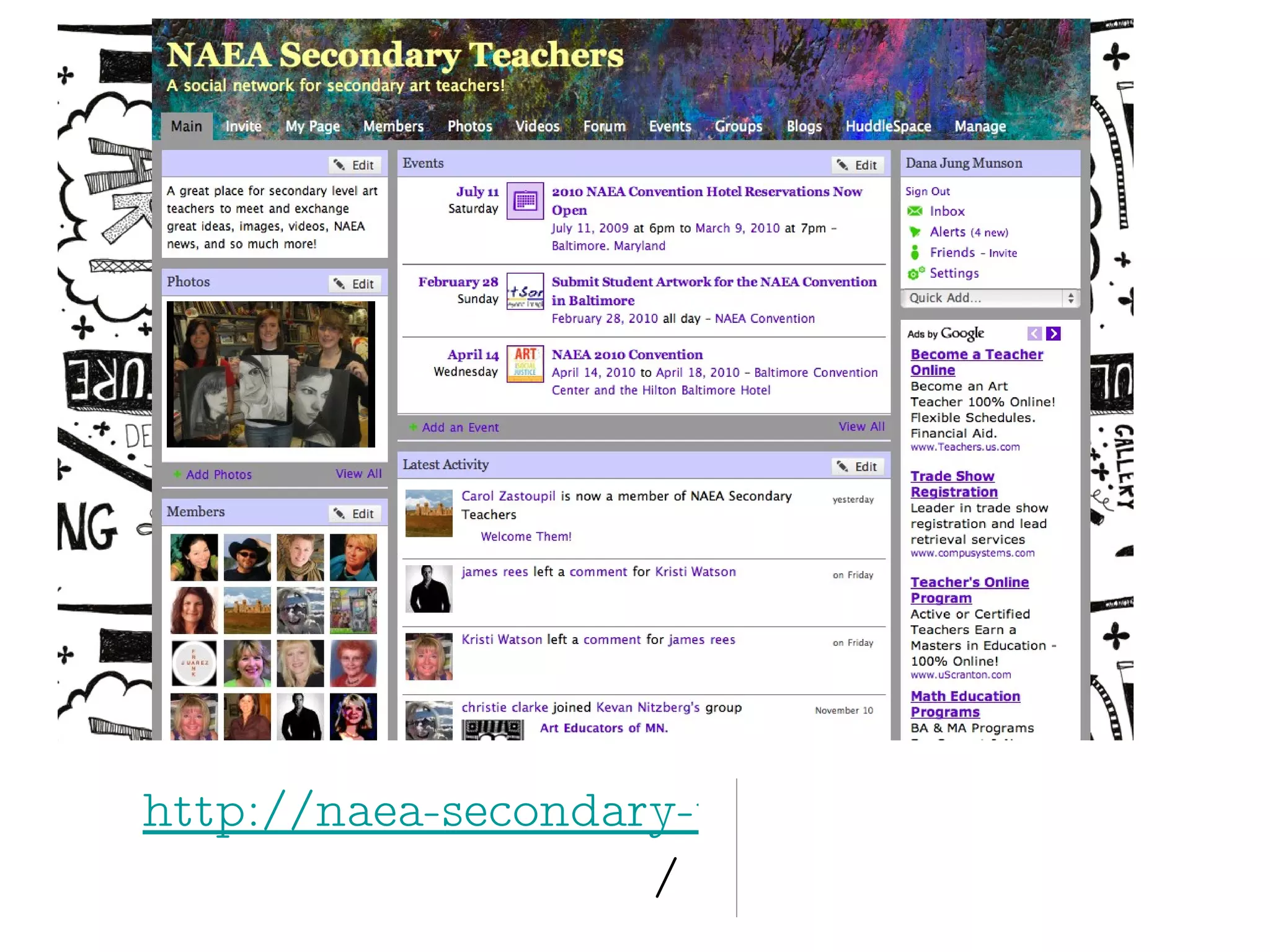 http://naea-secondary-teachers.ning.com /  