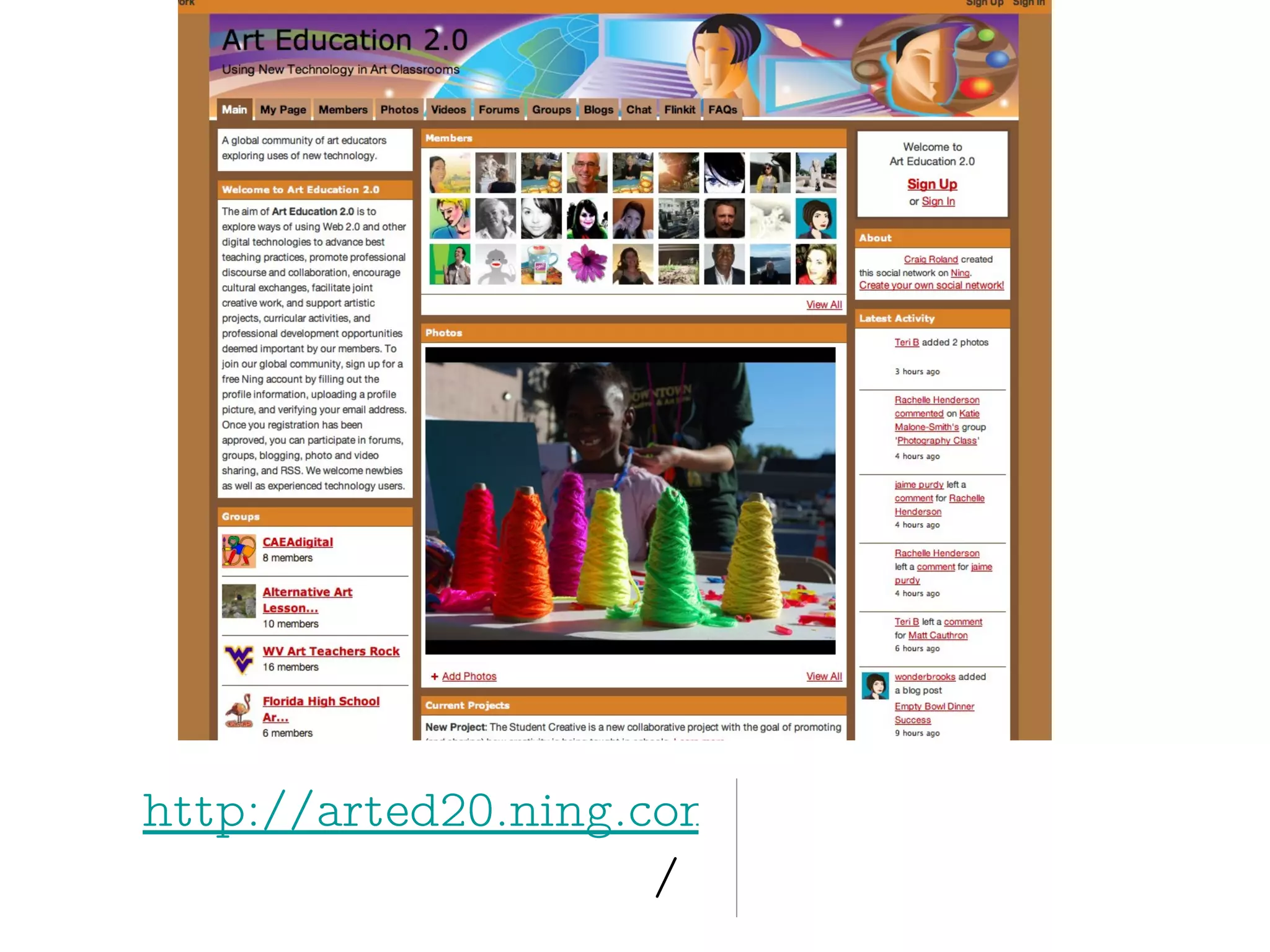 http://arted20.ning.com /  
