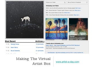 Making The Virtual Artist Box www.artist-a-day.com 
