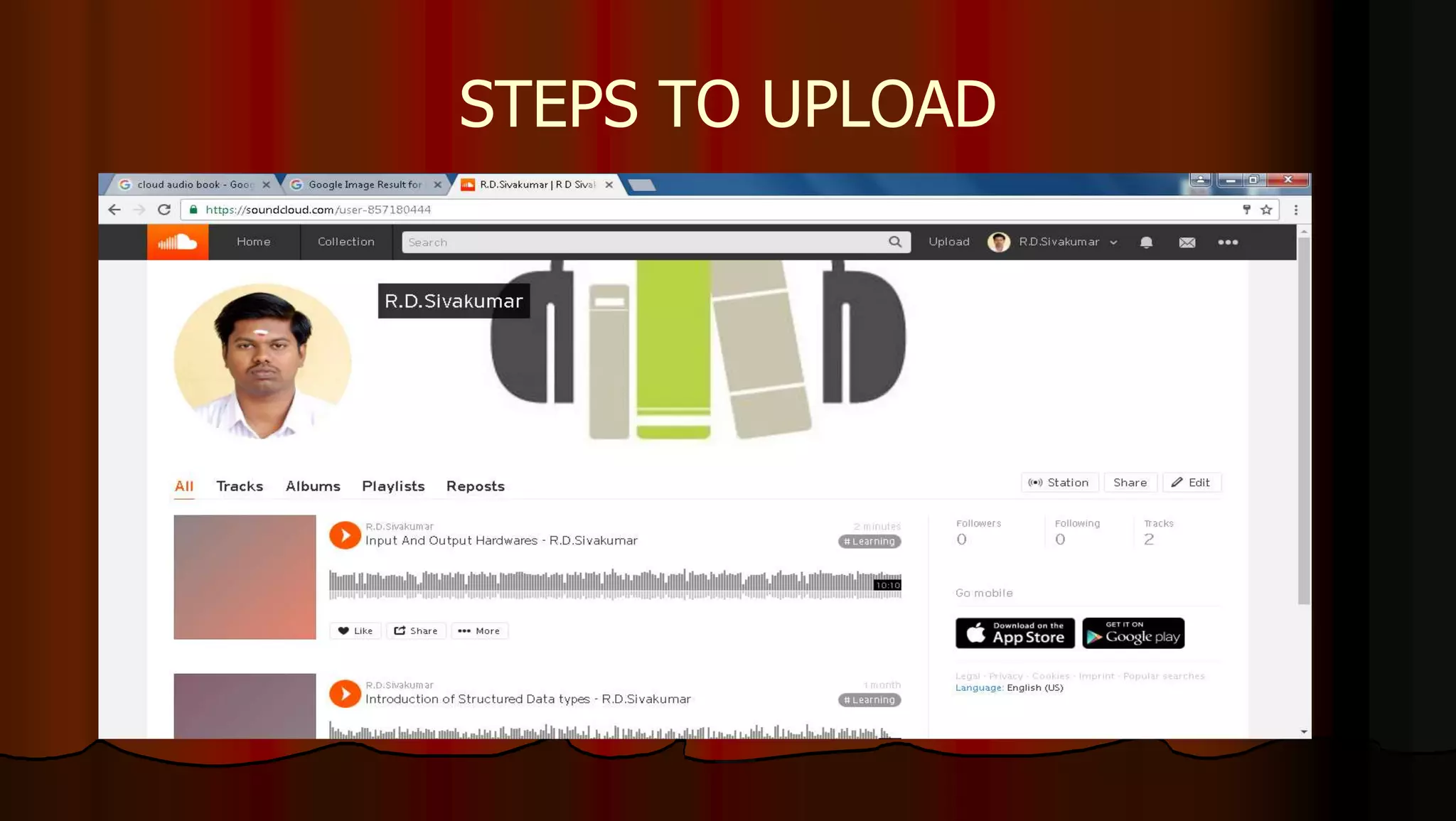 STEPS TO UPLOAD
 