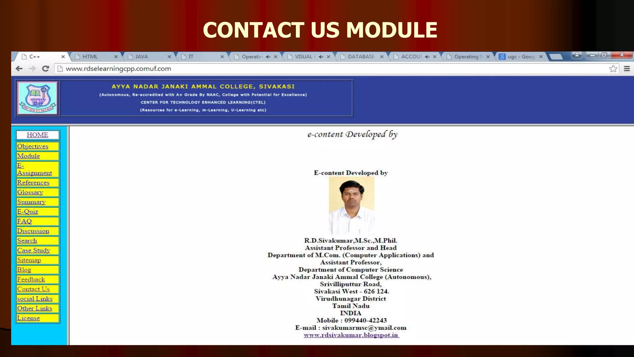 CONTACT US MODULE
207
 