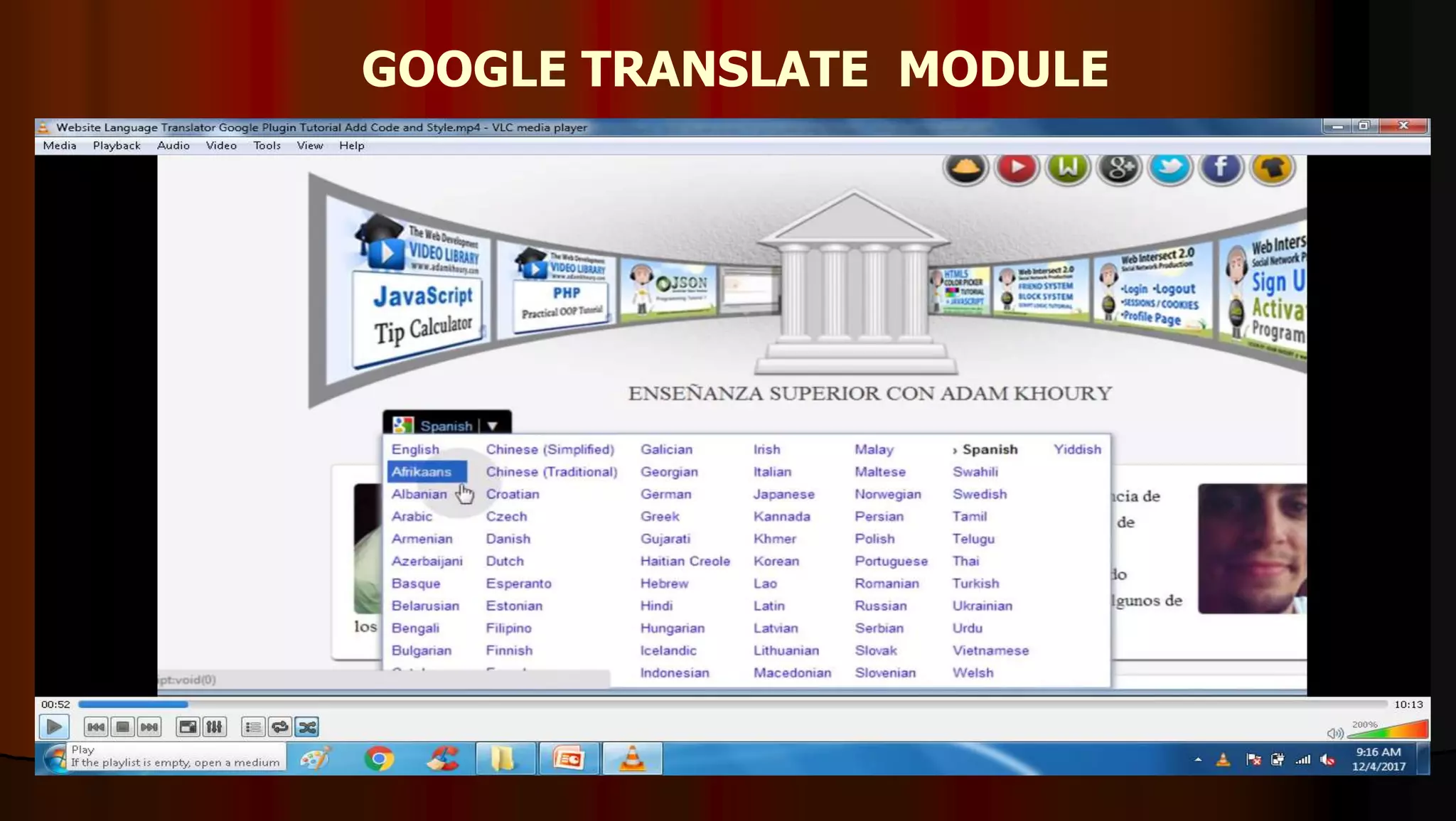 GOOGLE TRANSLATE MODULE
213
 