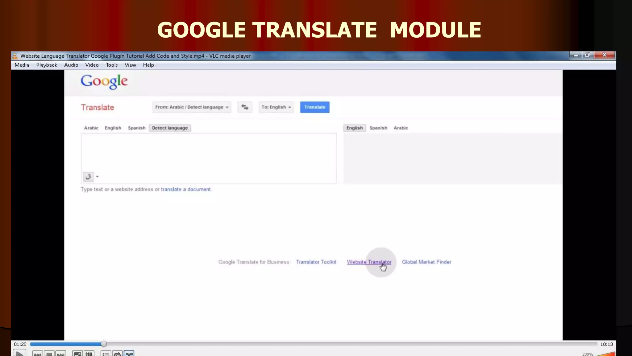 GOOGLE TRANSLATE MODULE
215
 