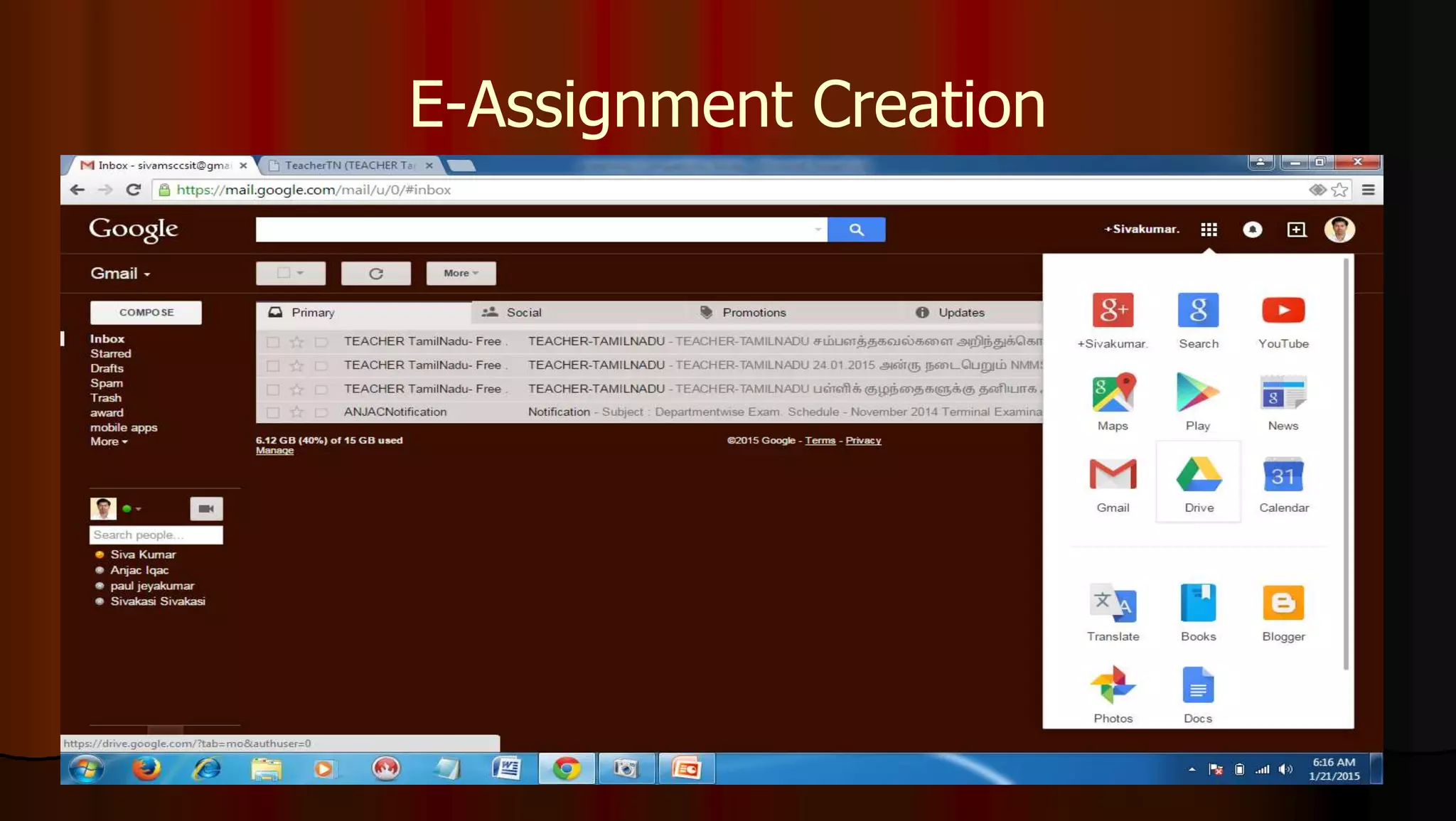 E-Assignment Creation
 