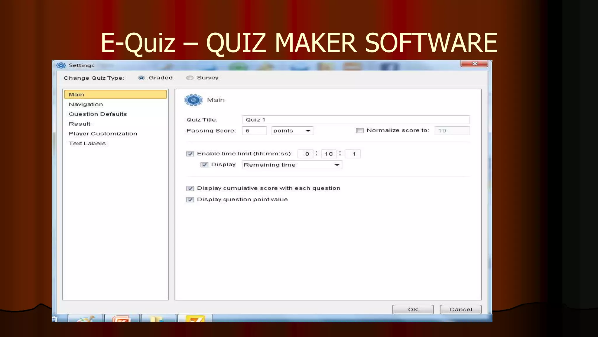 E-Quiz – QUIZ MAKER SOFTWARE
 