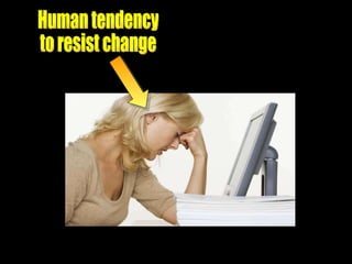 Human tendency to resist change 
