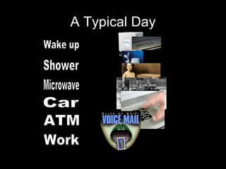 A Typical Day Wake up Shower Microwave Car ATM Work 