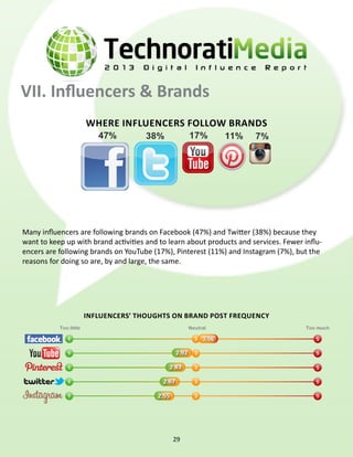 VII. Influencers & Brands (cont.)
         why influencers follow brands




                      30
 