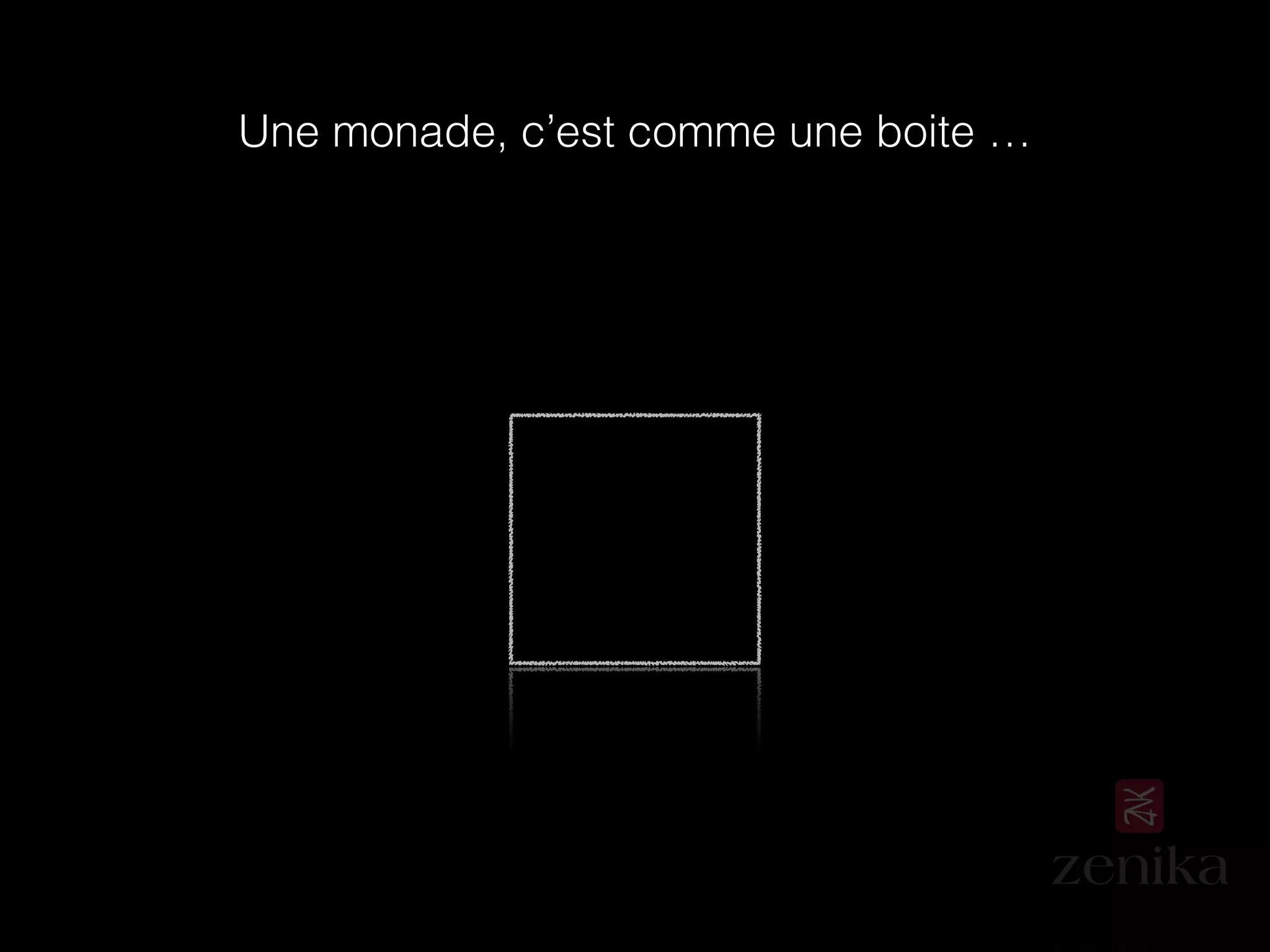 Une monade, c’est comme une boite …
 