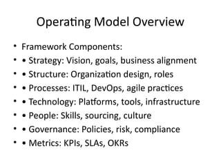 Tech_Operating model for sap s4 hana and tom for erp | PPTX
