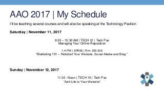 Managing Your Online Reputation | AAO 2017 | Randall Wong