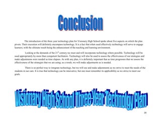 Tech plan group work