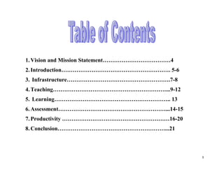  Infrastructure……………………………………………….7-8