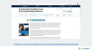 Foreword - A Consumers Guide to Low-Cost Fundraising Software (techimpact.org)
 