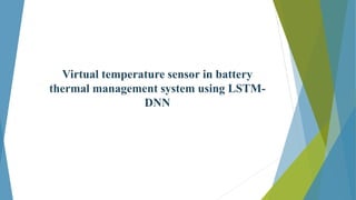 virtual teperature sensors in battery and thermal management | PPTX