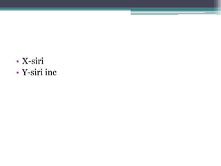 • X-siri 
• Y-siri inc 
 